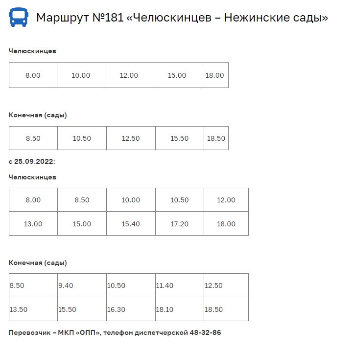 Расписание дачных автобусов 196