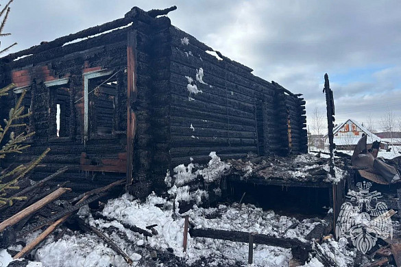 В Вичугском районе на площади более 100 «квадратов» сгорел частный дом