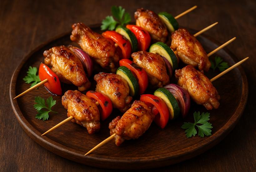 Шашлыки из куриных крыльев