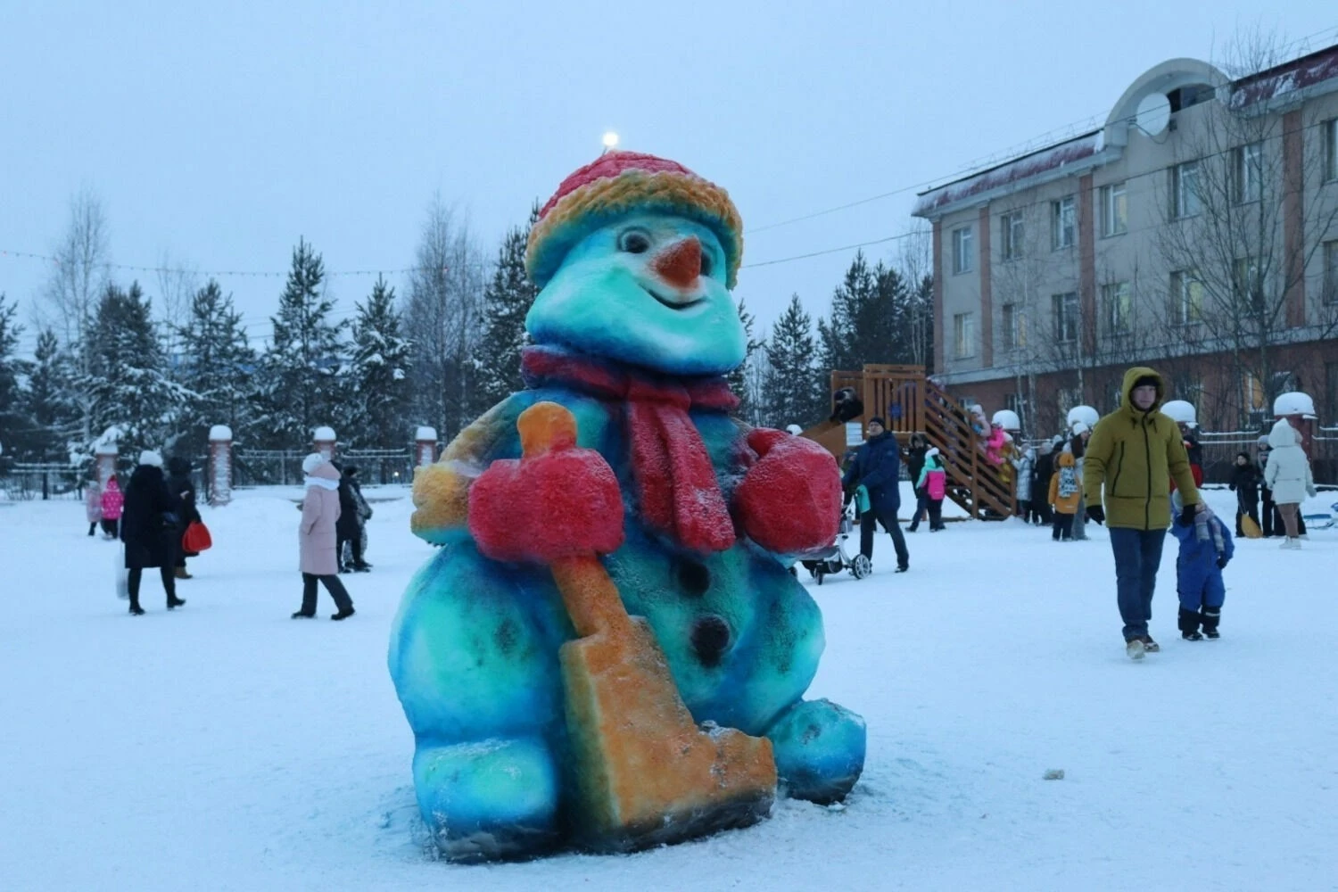 Снежный городок в Лесосибирске