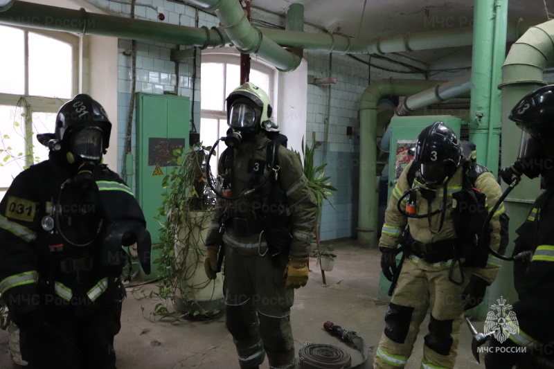 Пожарно-тактические учения на Комбинате технических тканей
