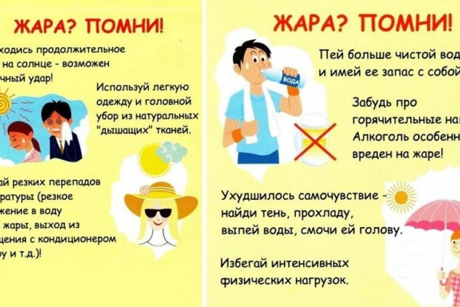 Картинки про солнечный удар для детей