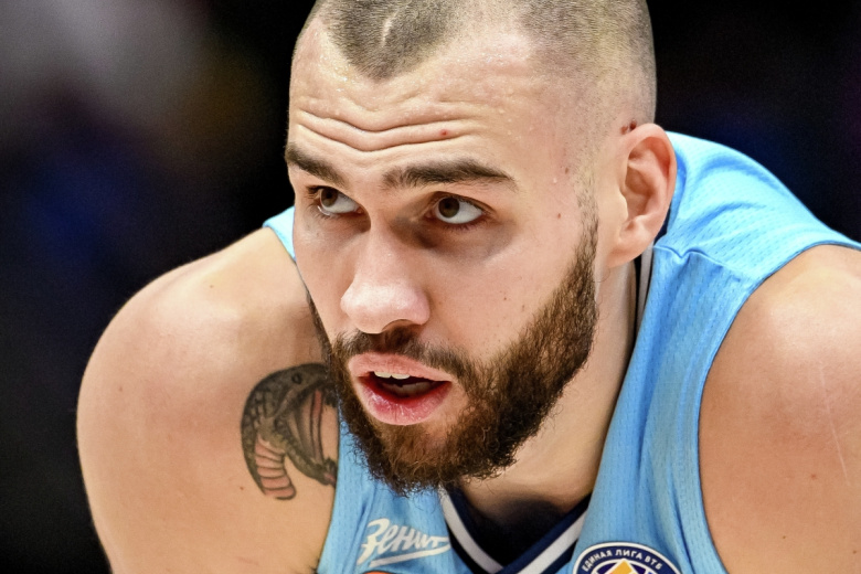 Георгий Жбанов (Зенит) в матче регулярного чемпионата Единой Лиги ВТБ в Москве