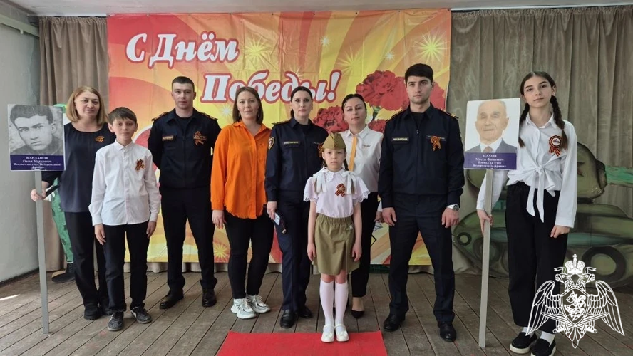 В Карачаево-Черкесии росгвардейцы приняли участие в патриотическом мероприятии