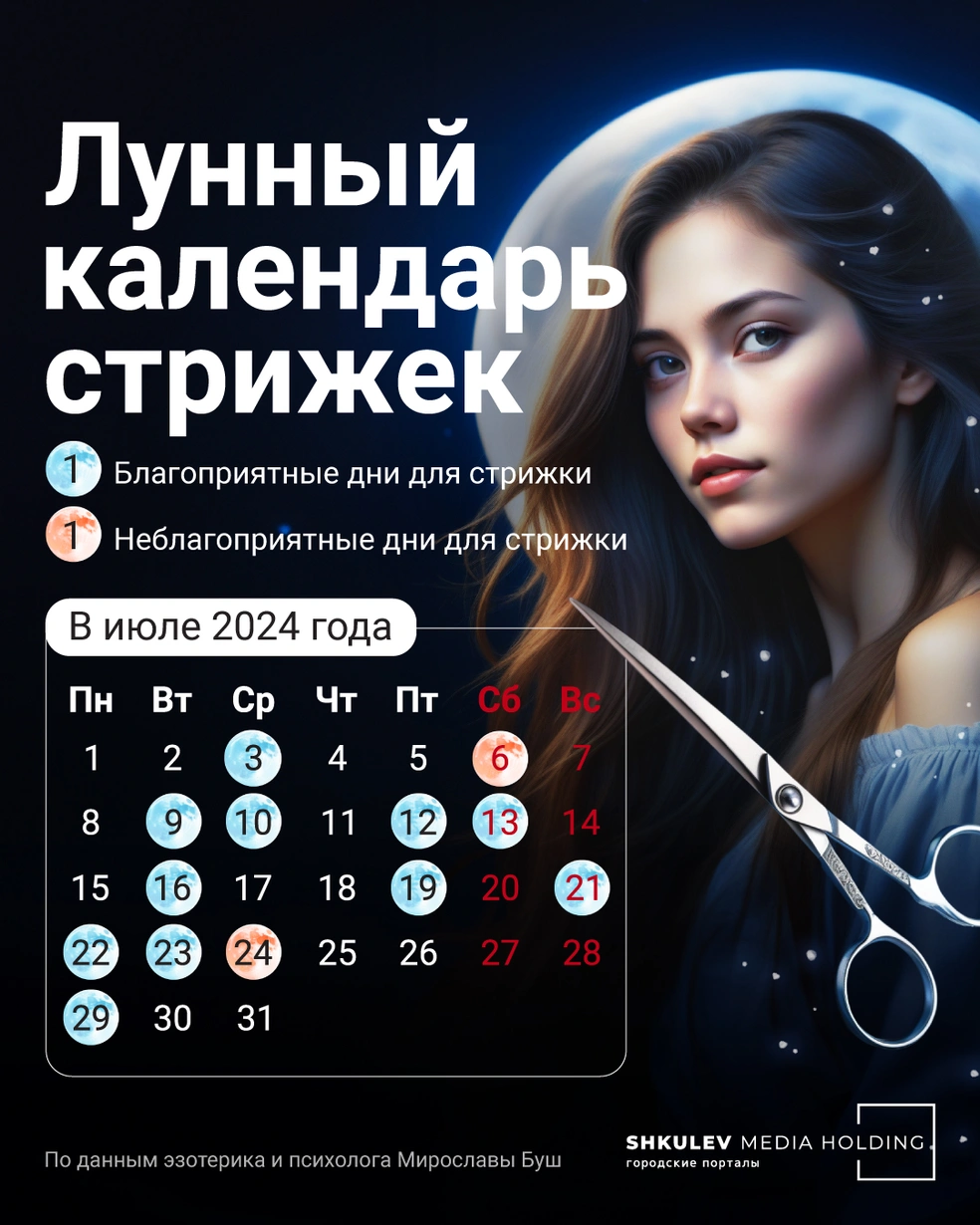 Календарь стрижек на август 2024