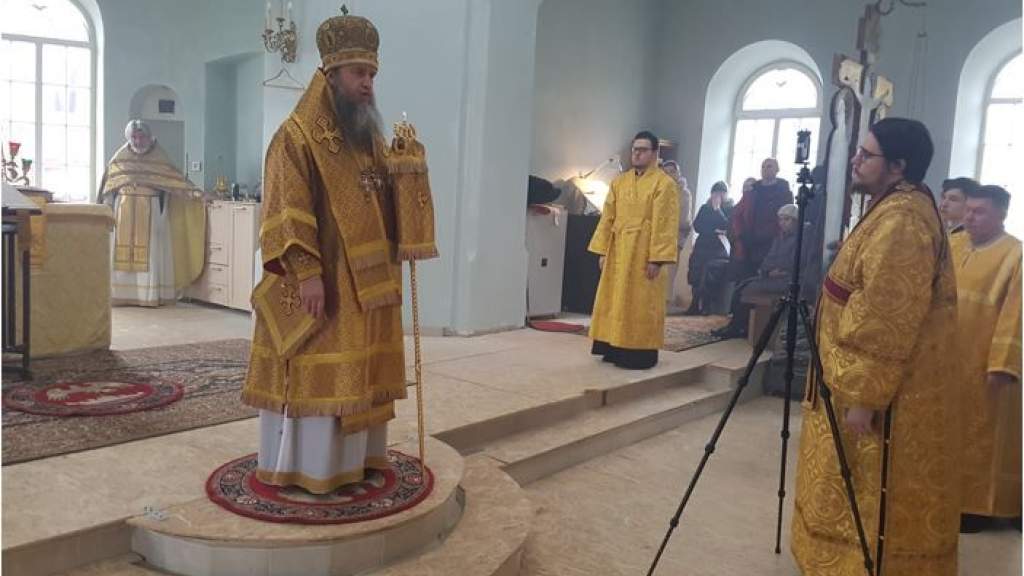Литургия в Тракайской церкви 
