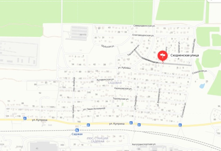 Поселок садовый карта