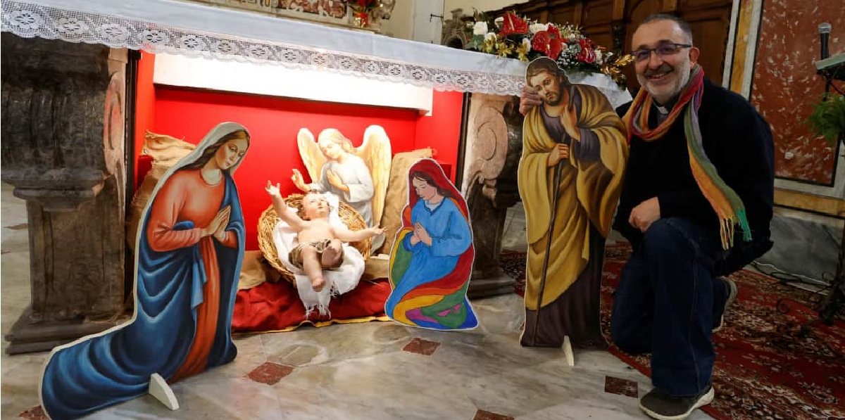 В Италии набирает силу скандал из-за однополого рождественского вертепа