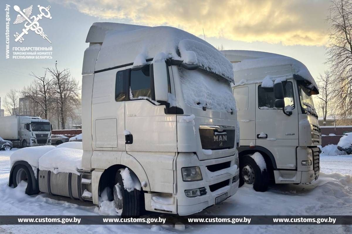 13 тягачей и полуприцепов ввезли в Беларусь из Литвы с уходом от растаможки