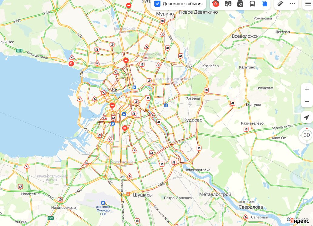 Карта проезда спб