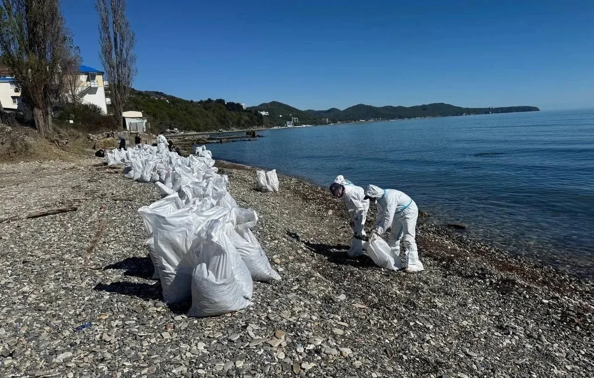Около 20,5 тыс. кубометров загрязненного грунта и воды с мазутом убрали в Туапсе