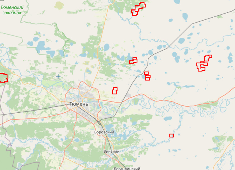 Карта пожаров тюменской области