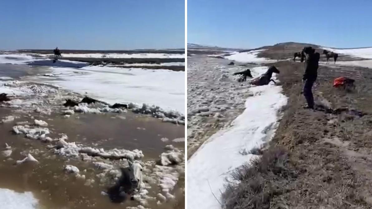 Уходят под воду дороги, взлётные полосы и жилые дома из-за паводков в Казахстане