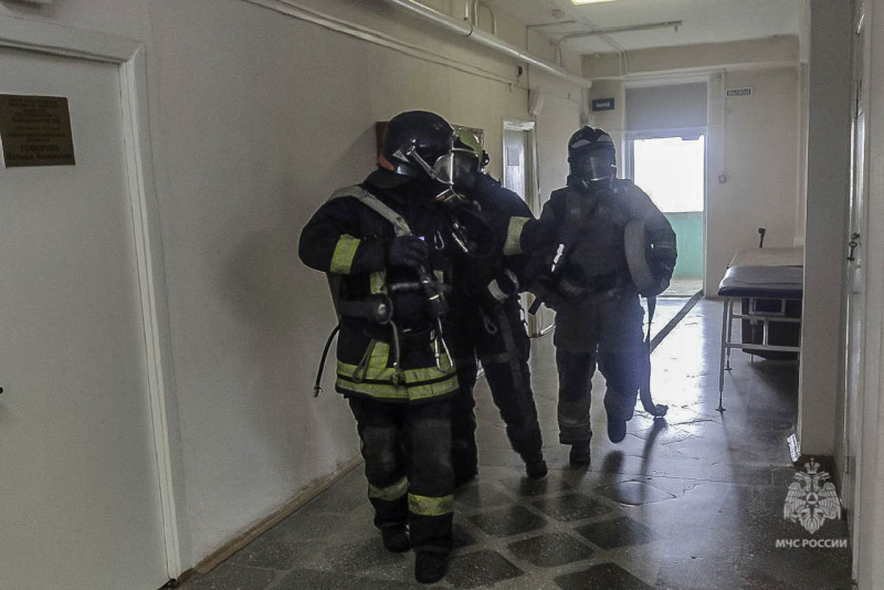 В Омске прошли пожарно тактические учения в городской клинической больнице