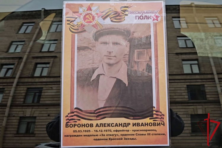 Сотрудники Росгвардии в Санкт-Петербурге и Ленобласти присоединились к акциям «Георгиевская ленточка» и «Бессмертный автополк»