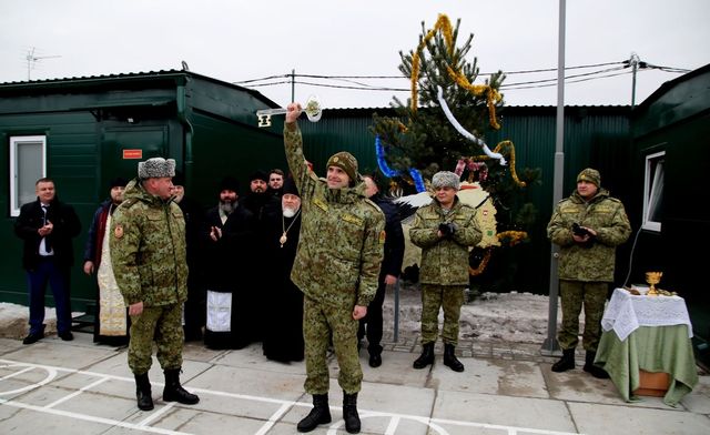 Открытие новой погранзаставы «Гдень» на границе Белоруссии с Украиной.