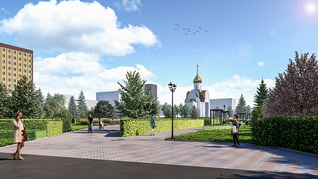  Городской сквер перед мэрией засадят кустами 