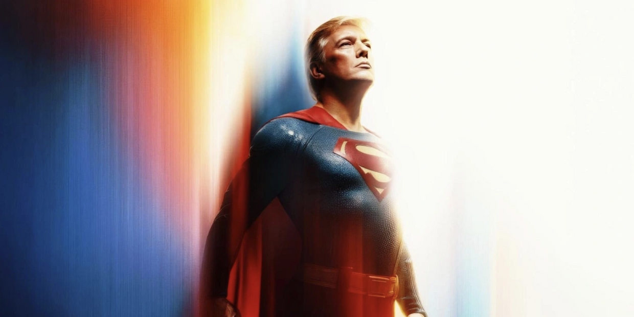 Дональд Трамп в образе Супермена