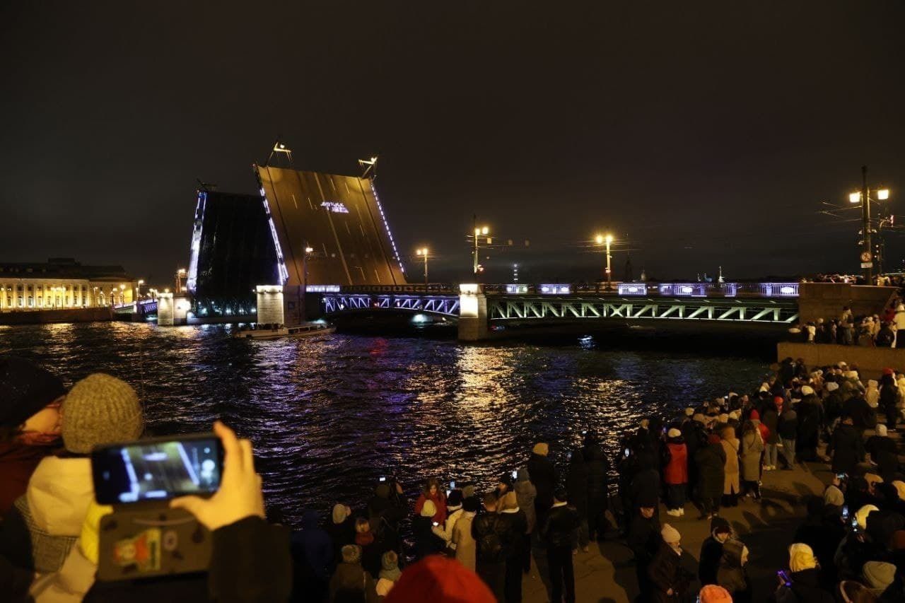 мосты ночью в санкт петербурге