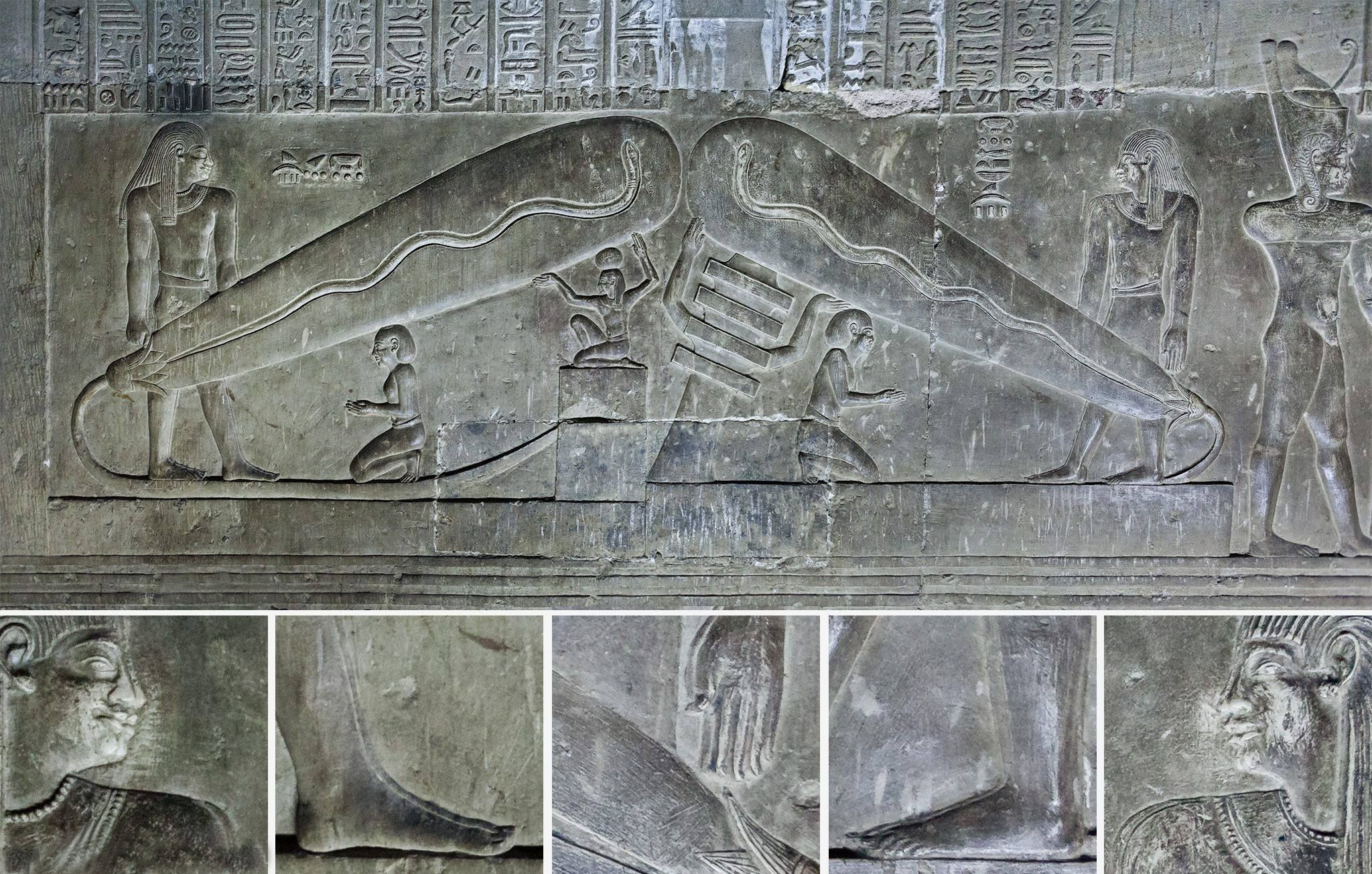 Египтяне может и строили технику будущего, но учёные доказали, что на барельефе змея и лотос.