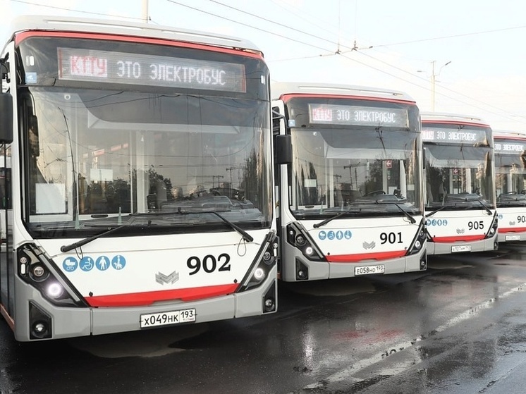 Новые электробусы вышли на маршрут в Краснодаре