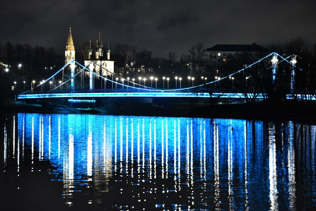 ​Подсветка Даманского моста в Ярославле включена на постоянной основе