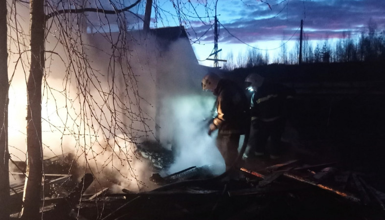 Пожар в Пряже