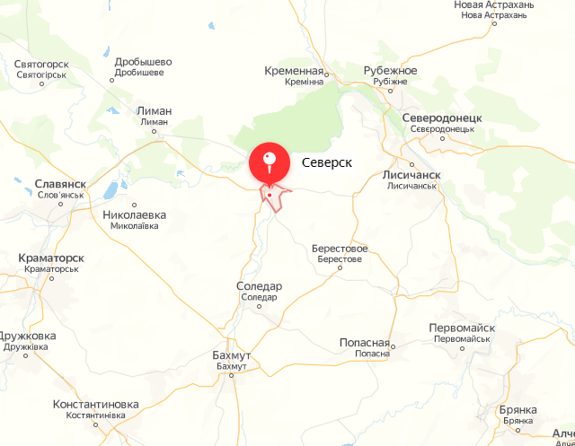 Где находится соледар карта