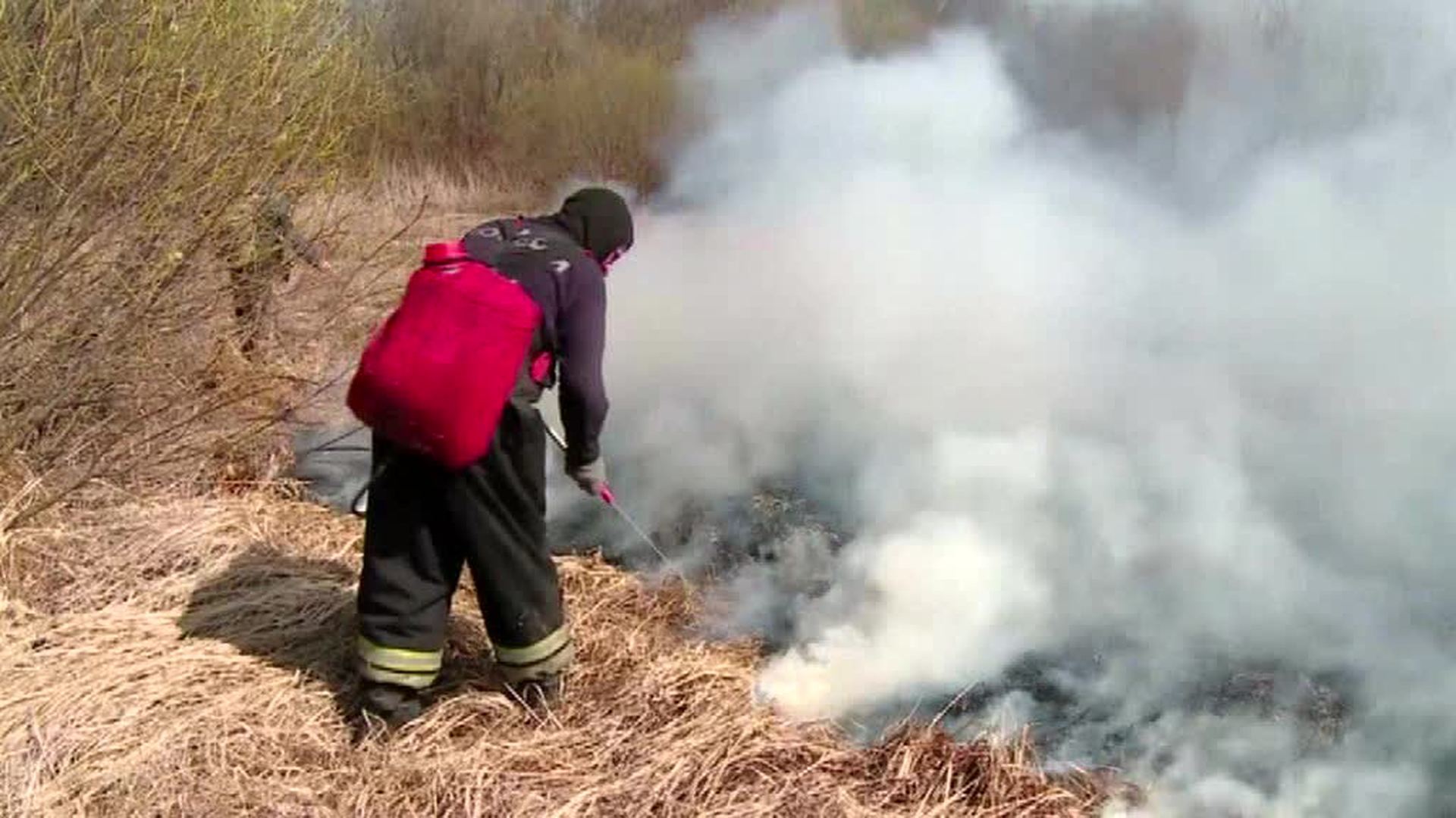 На Ставрополье из-за поджога сухой травы сгорело кладбище