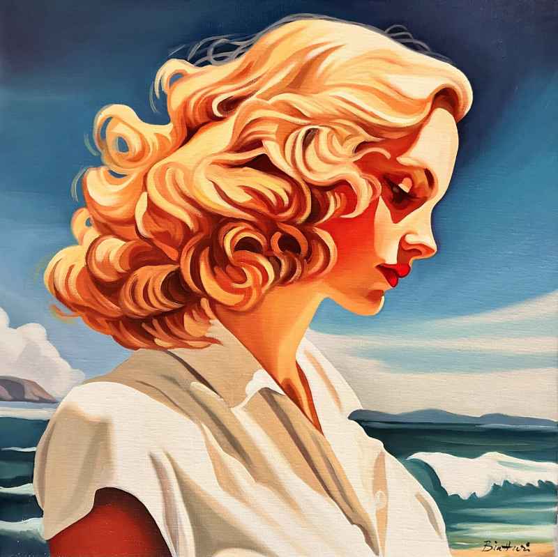 Jeune femme à la plage