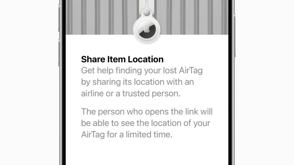 apple airtag share item