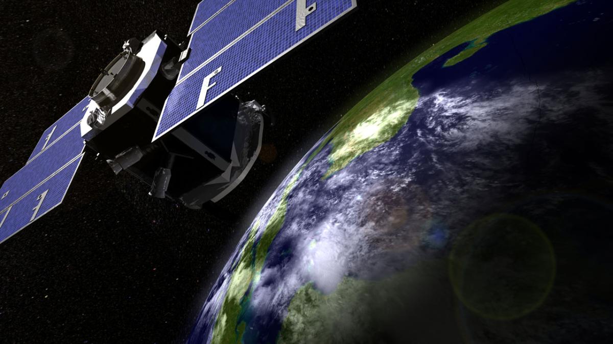 Спутник CloudSat в представлении художника