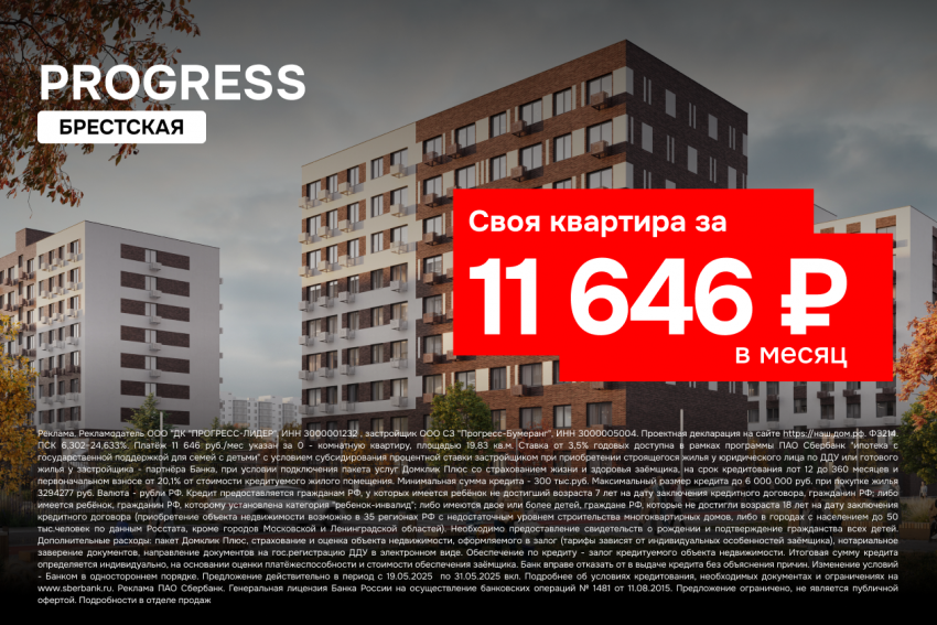 Назад в будущее: в Астрахани можно купить квартиру в ипотеку с ежемесячным платежом от 11 646 рубля