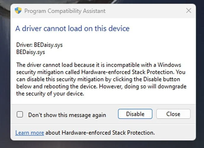 Disable kernel protection