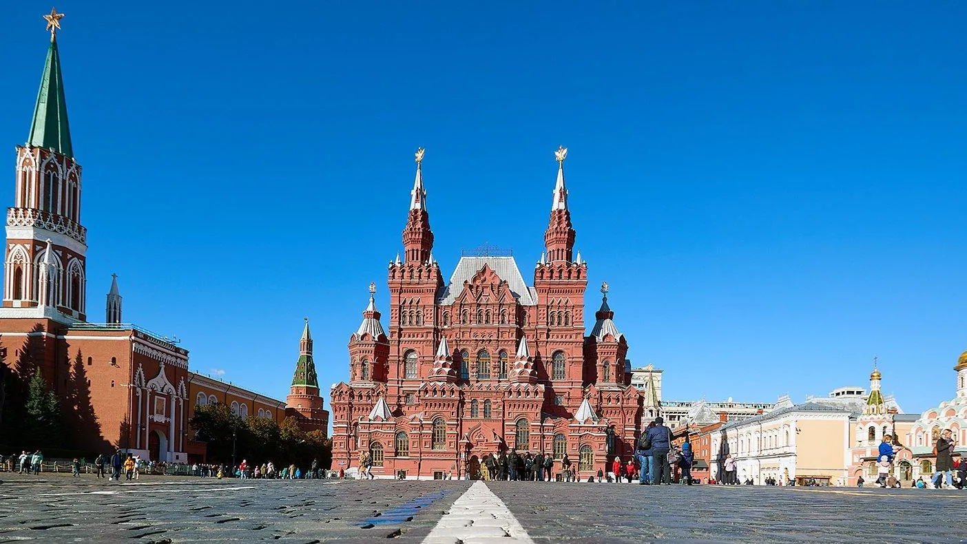 Red square in the centre