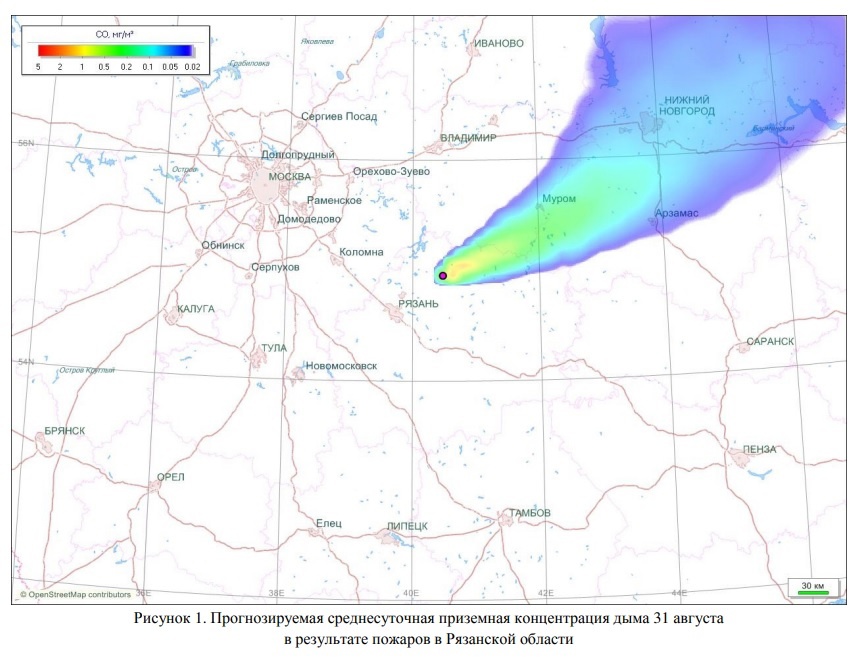 Пожары в нижегородской области карта