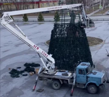 Фото: В Кузбасском городе установили новогоднюю ёлку 1