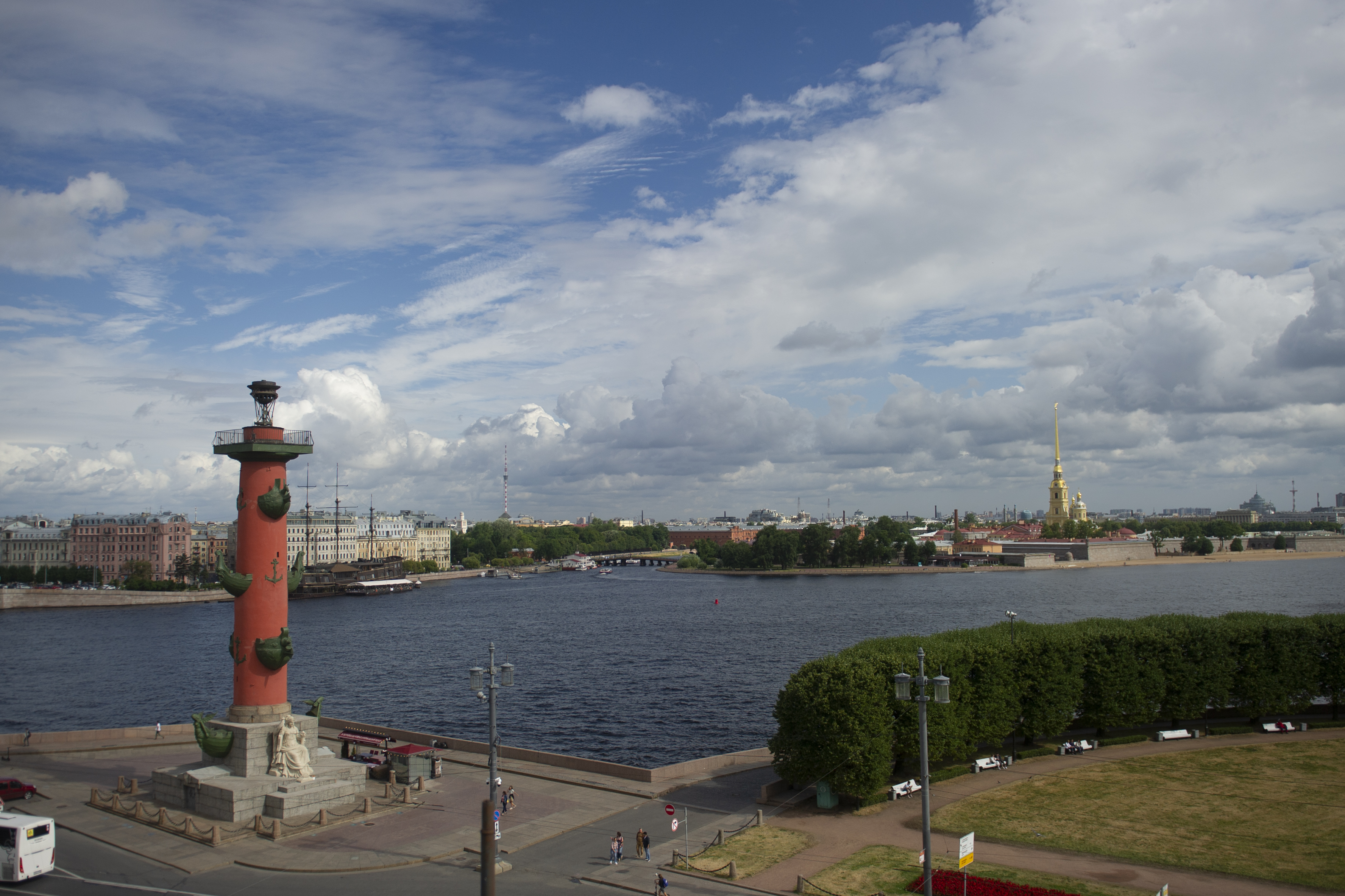 Осенний Санкт Петербург стрелка Васильевского острова