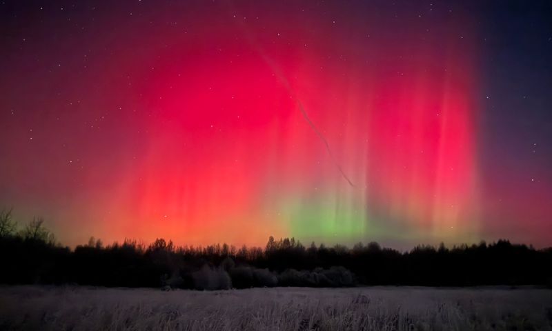 Ярославцы смогли наблюдать северное сияние