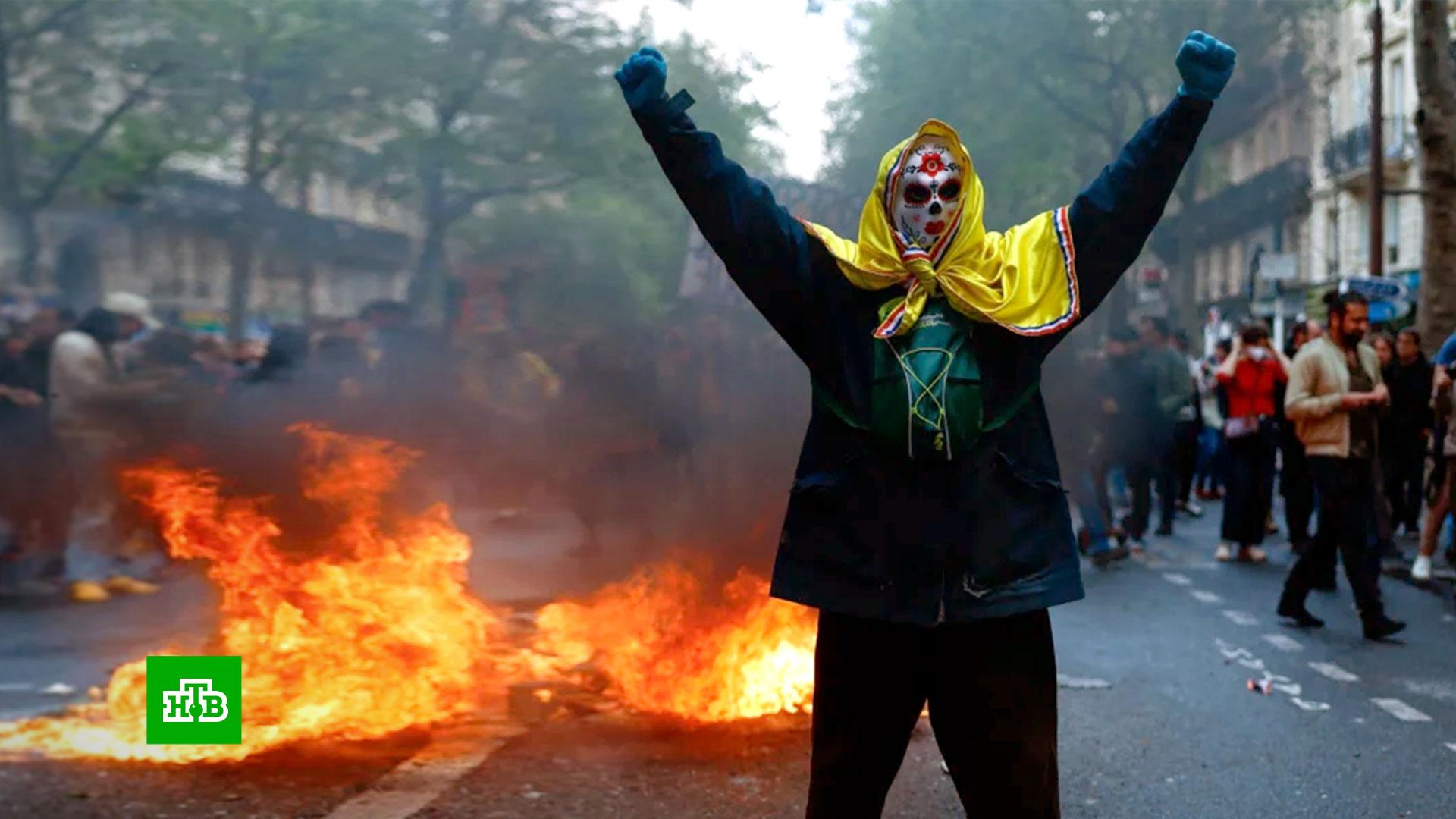 митинги в париже