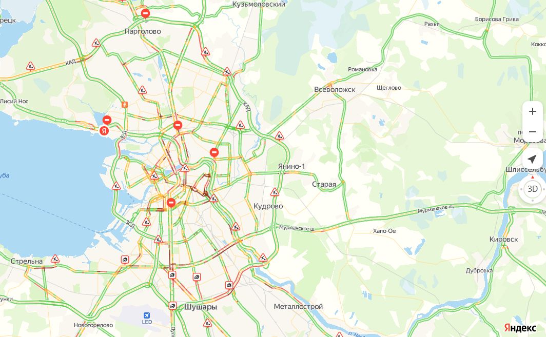 Кресты на карте петербурга