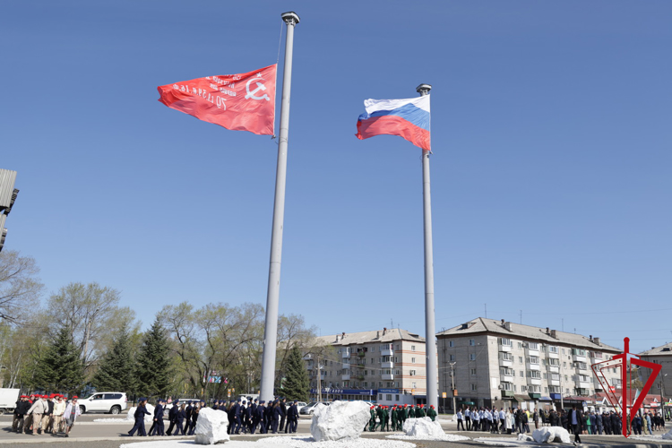 В ЕАО росгвардейцы присоединились к всероссийской акции «Знамя Победы» 