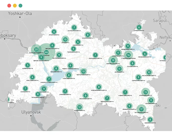 Сколько проголосовало в татарстане. Карта озеленения Оби. Карта озеленения Смоленска. Карта озеленения города Серпухов.