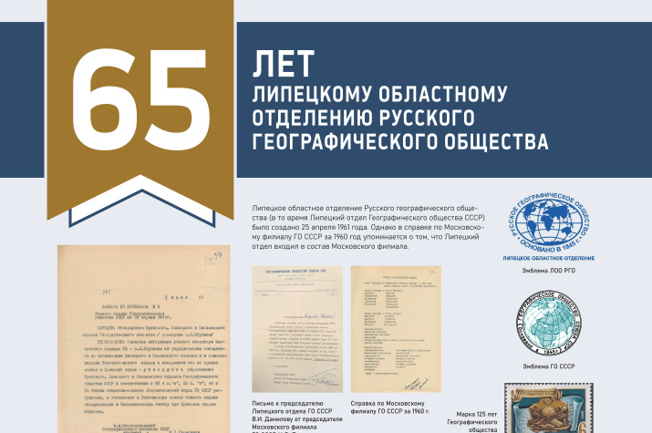Выставка посвящённая 65-летию Липецкого областного отделения Русского географического общества. Фото: Липецкое областное отделение РГО