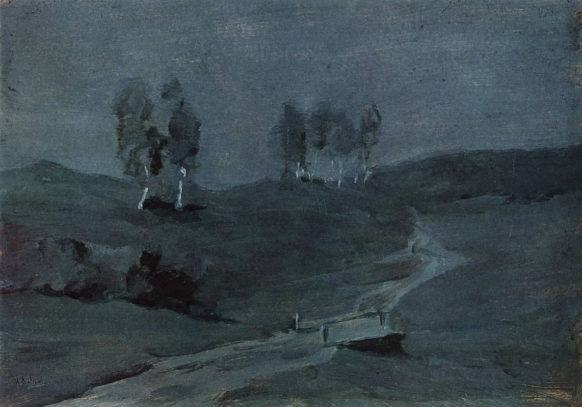 Исаак Левитан. Лунная ночь. 1880-е