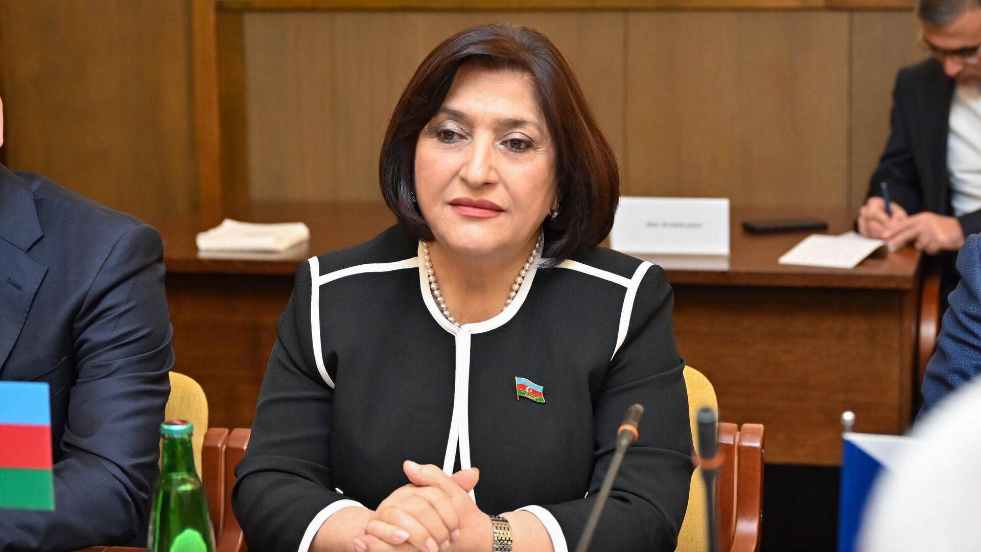 Председатель Милли Меджлиса (парламента) Сахиба Гафарова на встрече с председателем Палаты депутатов Чехии Маркетой Пекаровой Адамовой - Sputnik Азербайджан, 1920, 19.03.2025