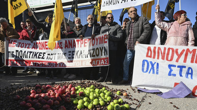 Протесты аграриев в Греции