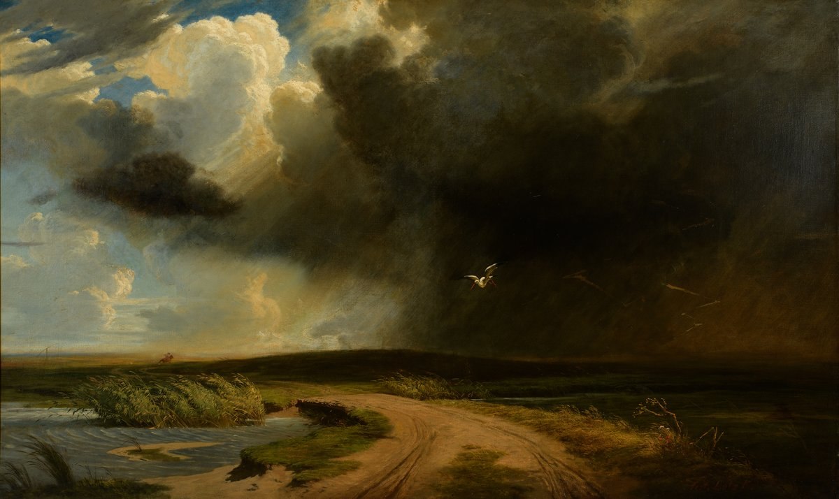 Карой Лотц. Гроза над степью. 1861