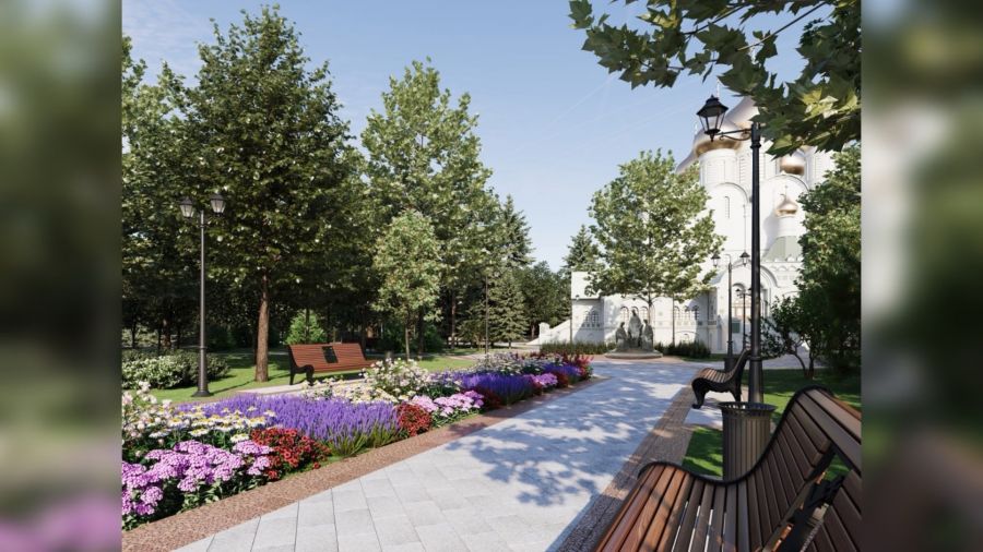 В Ярославле летом благоустроят территорию парка у Вечного огня и Успенского собора