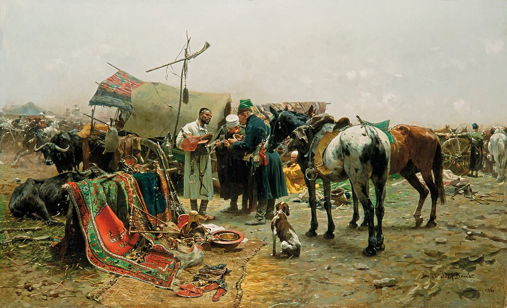 Юзеф Брандт. Восточный рынок. 1885